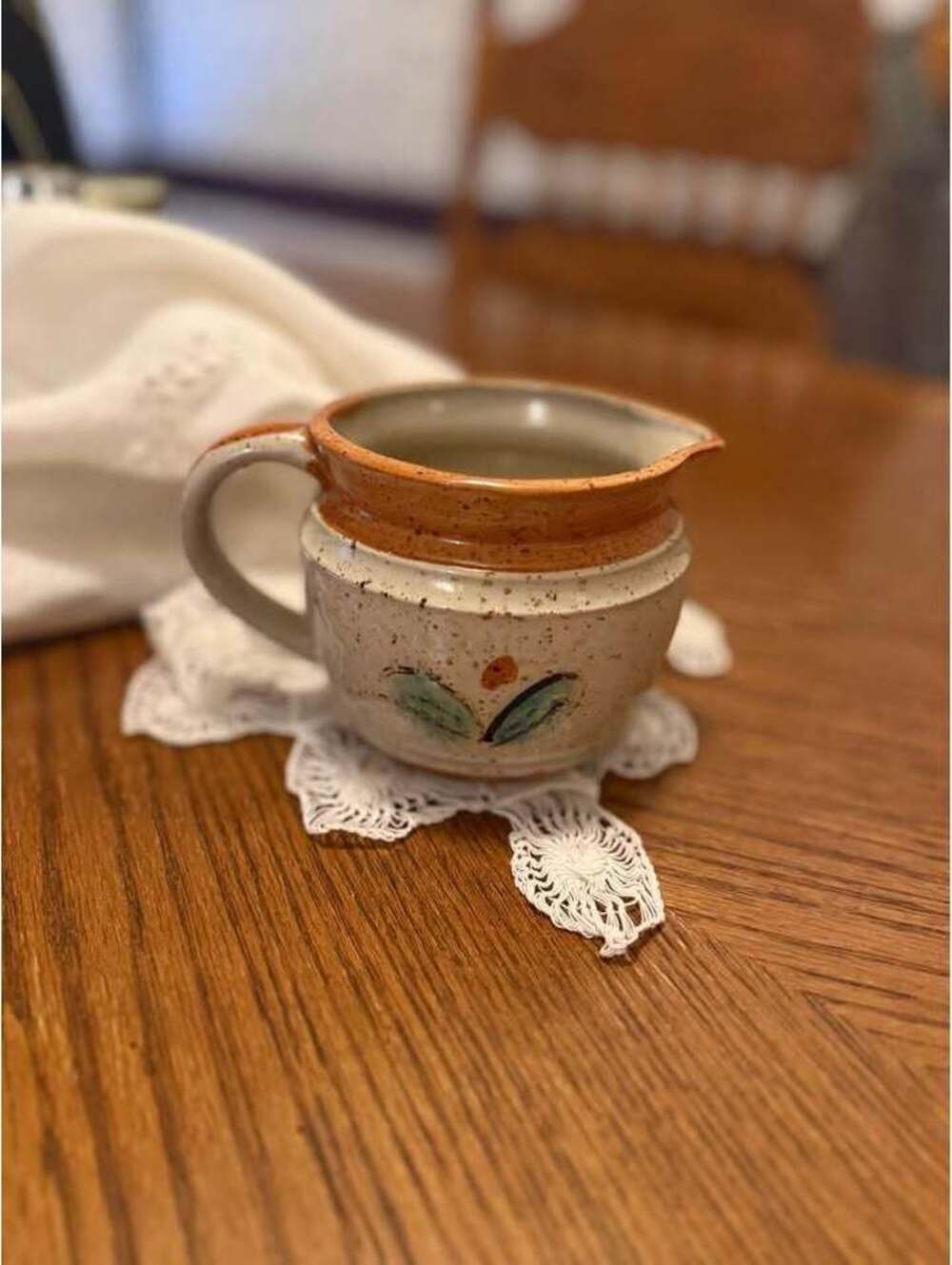 Vintage Hand-Painted Ceramic Creamer Pitcher